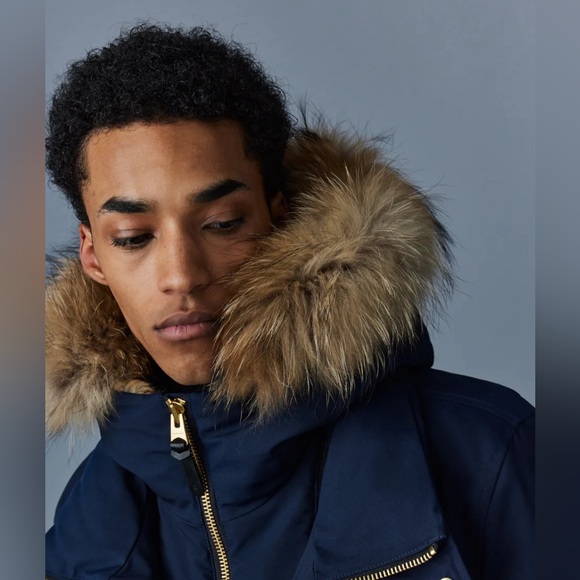 EDWARD 2-in-1 down parka with hooded bib and natural fur for men - Picture 6 of 11